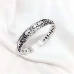 New Creative Cute Animal Retro Thai Silver Bracelets 925 Sterling Silver Jewelry Personality Elephant Domineering Bangles SL079