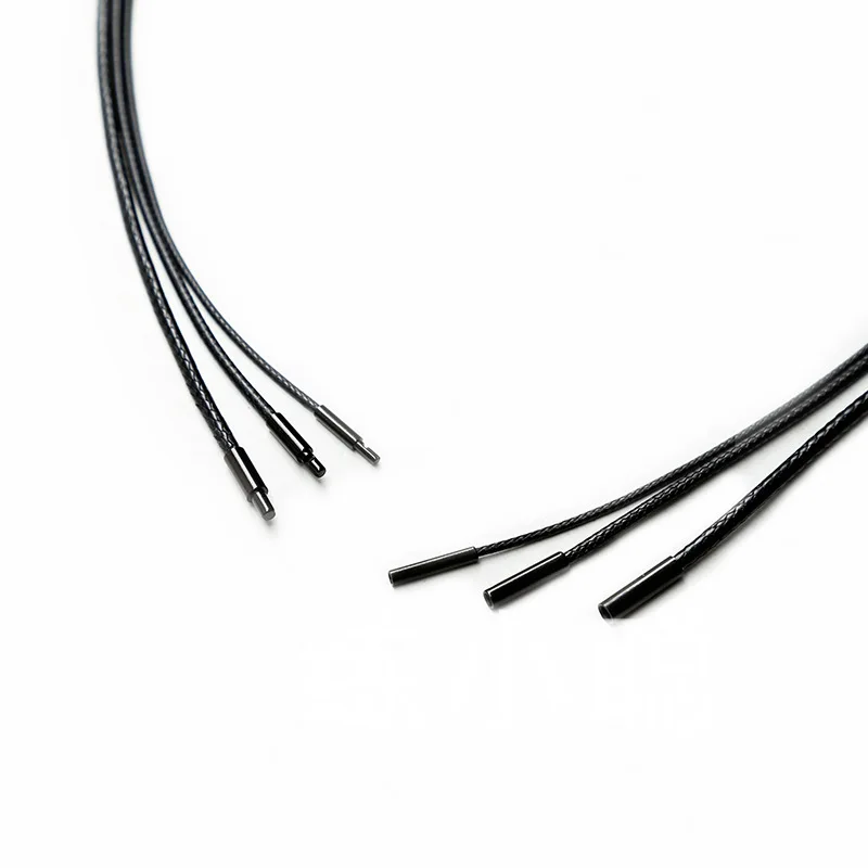 Thin Black Braided Cord Rope Man Leather Necklace for Women Chocker Jewelry Finding Black Tone Stainless Steel Clasp 1mm 2mm 3mm