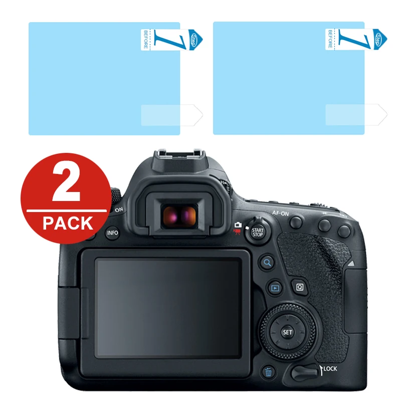 توصية وتحليل لحماية شاشة Canon EOS 6D و 7D Mark II من 2x LCD Screen Protector