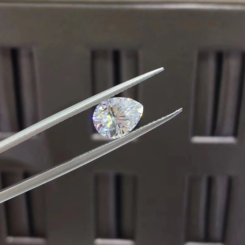 Abnormal shape water droplets moissanite 1.00ct D VVS barestone custom ring Pendants for naked diamond