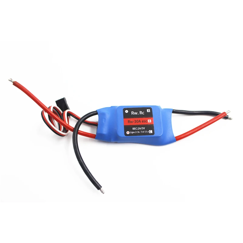 12V 3S 30A Brush Electronic Speed Controller One-Way Electric Variable For 370 380 480 550 RC ESC BEC 2A 5V Lipo 2-3S