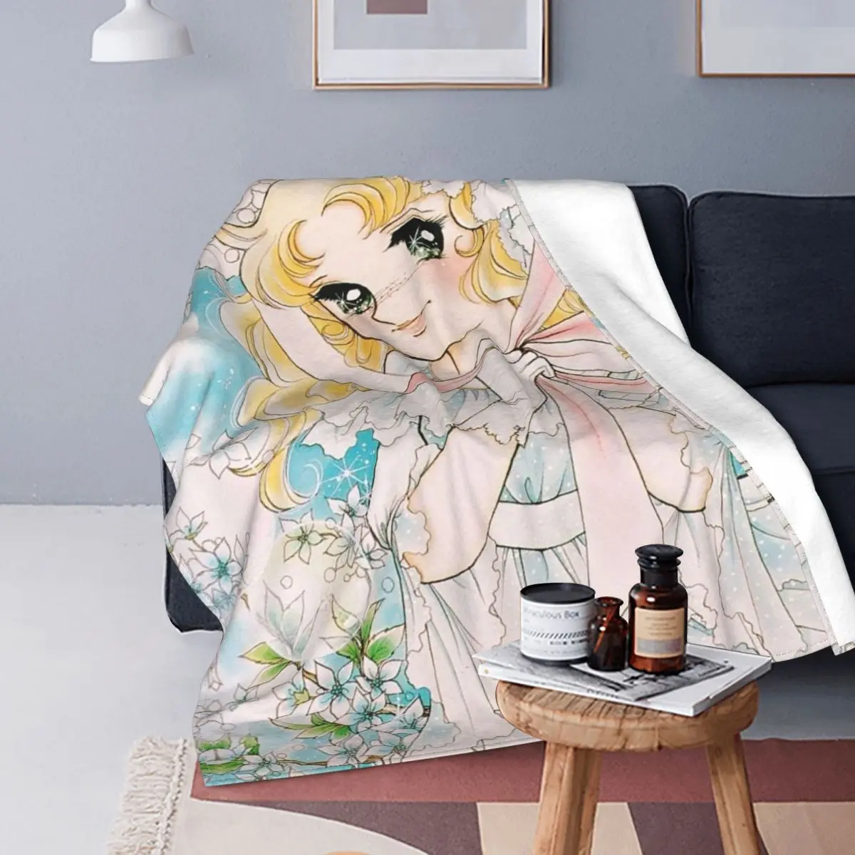 

Candy Candy Anime Blankets Kawaii Romantic Fuzzy Novelty Warm Throw Blanket for Bedspread Summer