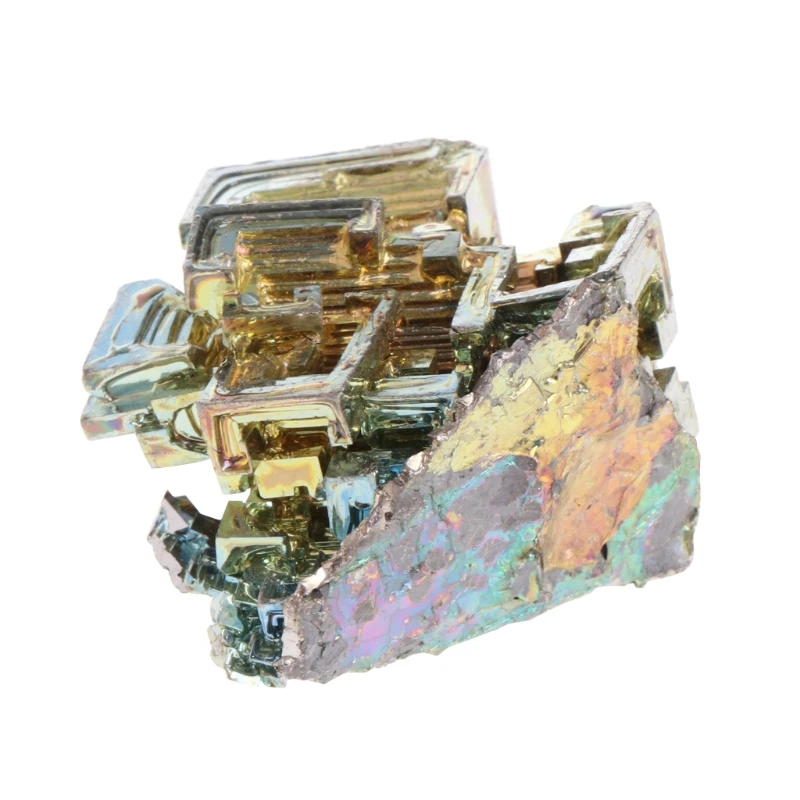 Bismuth Crystal Mineral Specimen Irregular Healing Stone Rainbow Aura Quartz Cluster Collection Therapy Energy Reiki  Dropship