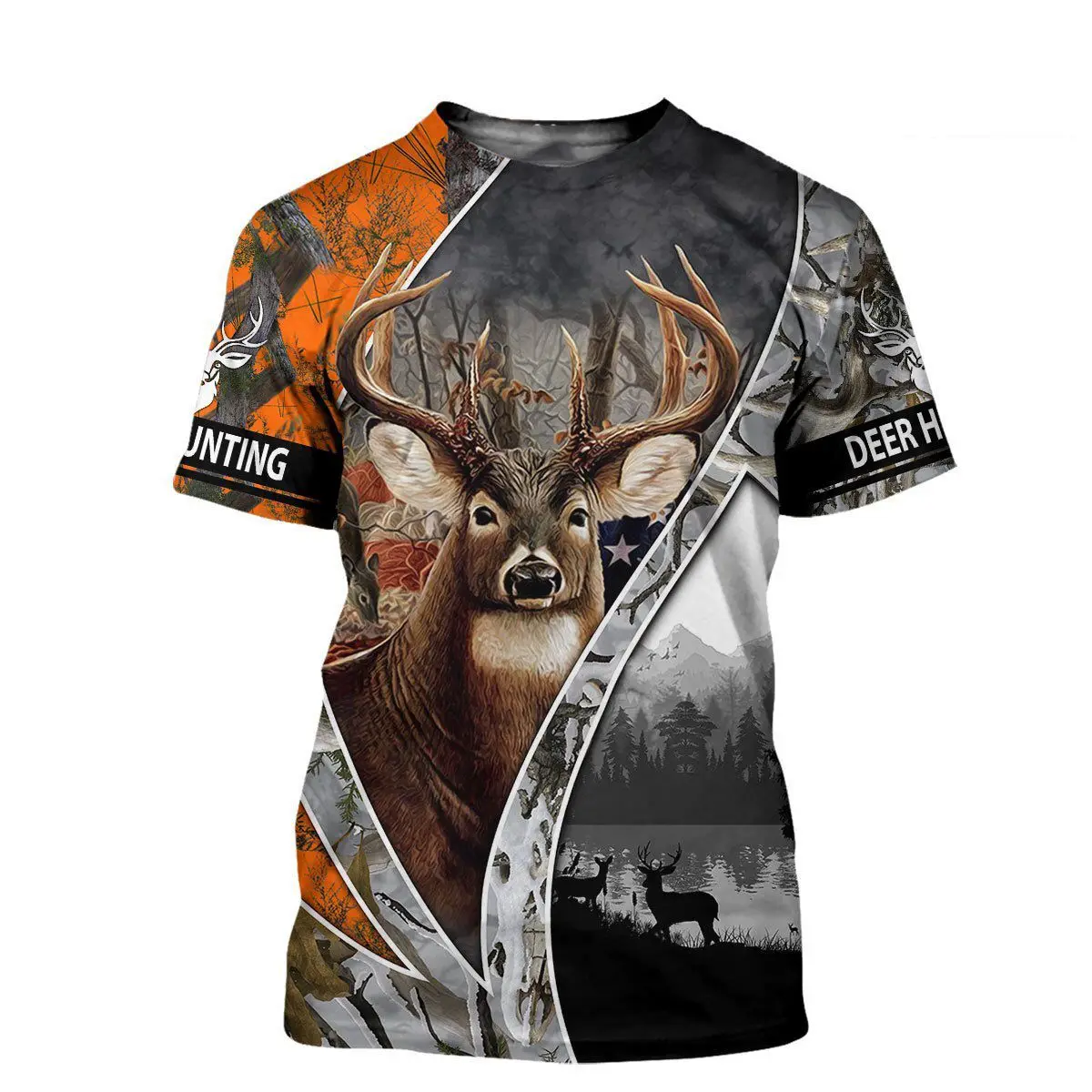 2021 Hunter 3D Print  Man\'s T-Shirt Teenagers Clothes Outdoor Sports Hunting Deer Hunting Short Sleeve Oversize Drop Ship