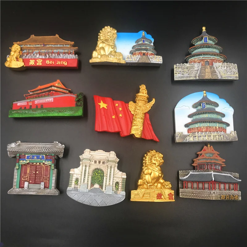 Chinese tourist souvenirs Beijing Great Wall  Museum temple refrigerator stickers characteristics tourist souvenirs magnetic