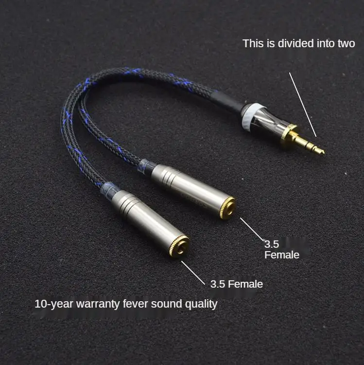 Headphone Splitter 3.5 Y Audio mini Jack Splitter Extension Cable 3.5mm Male to 2 Port 3.5mm Female AUX  1 to 2  1m 2m 3m 5m 10m