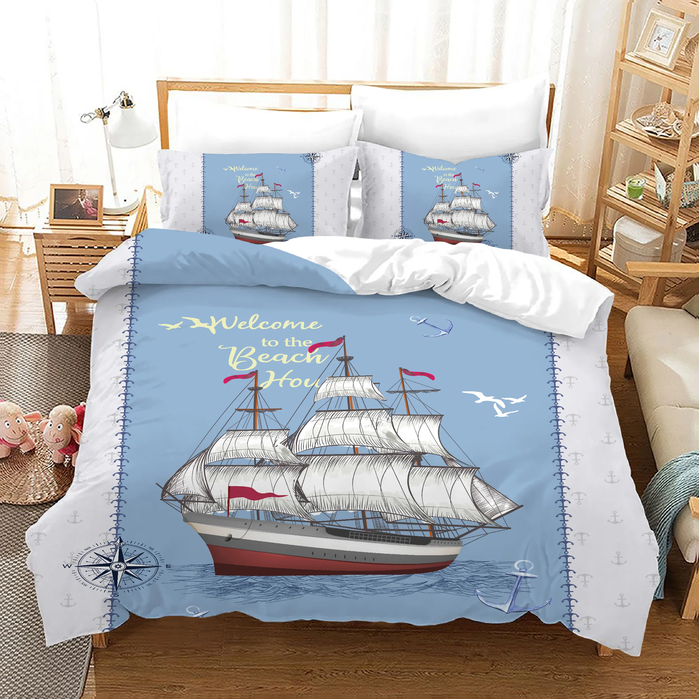 

Bedding Set Fashion Popular Duvet Cover Set with Pillowcases for Adult Kids Bed Set , quilt Cover Twin Queen Size Home Textile