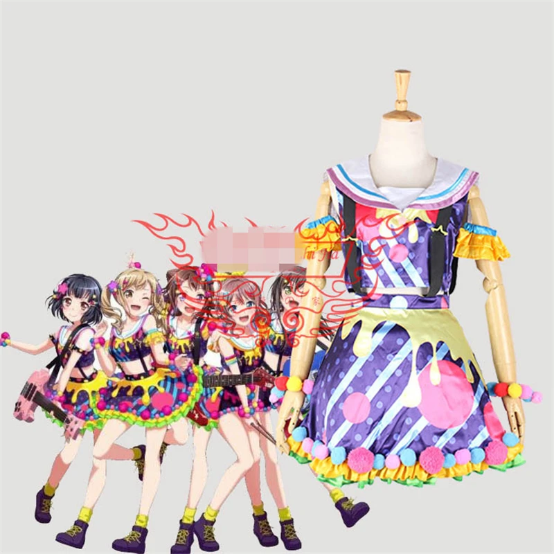 Anime Dresses Cosplay Costume BanG Dream Poppin'Party Arisa Ichigaya Lolita Dress Christmas Cos A