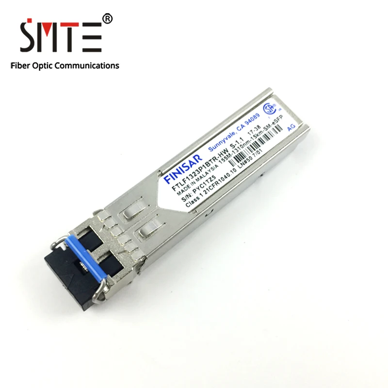 

Finisar FTLF1323P1BTR-HW 34060299 155M-1310nm-15KM-SM-eSFP LC Single-Mode Fiber Optical Transceiver Module