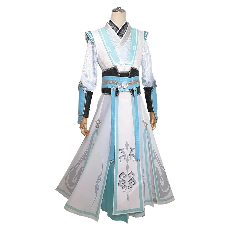 Disfraz de Anime de Luo Binghe para hombres y mujeres, sistema de autorescate de villano, disfraces de Halloween antiguos chinos, ropa de Cosplay, peluca