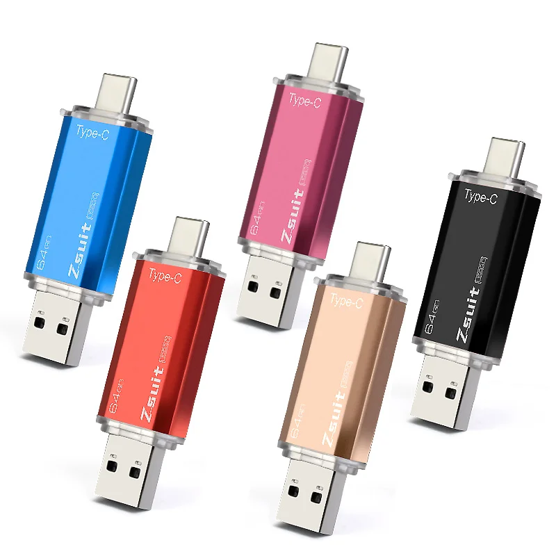 Z-suit 2in 1 usb flash drive, metal u disco, 128gb, 64gb, 32gb, 16gb, frete grátis, novo