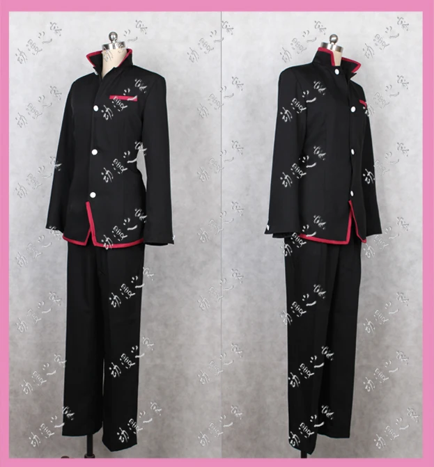 Bakemonogatari Araragi Koyomi Black Suit Adult Daily Set Halloween Christmas Clothings Carnival Outfit Cosplay Costume