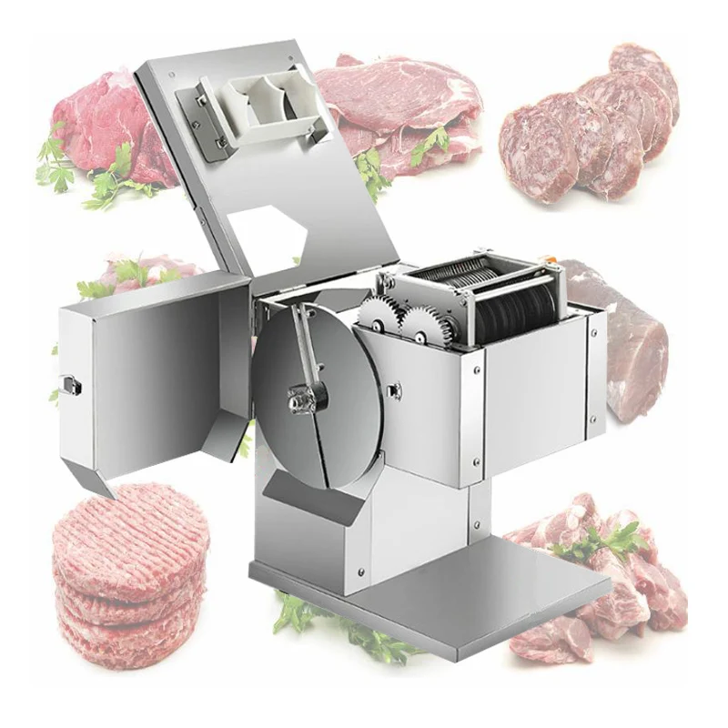 850W Meat Cutting Machine Commercial Integrated  Vegetable Slicer Potato Meat Slicer Shredded Meat Machine