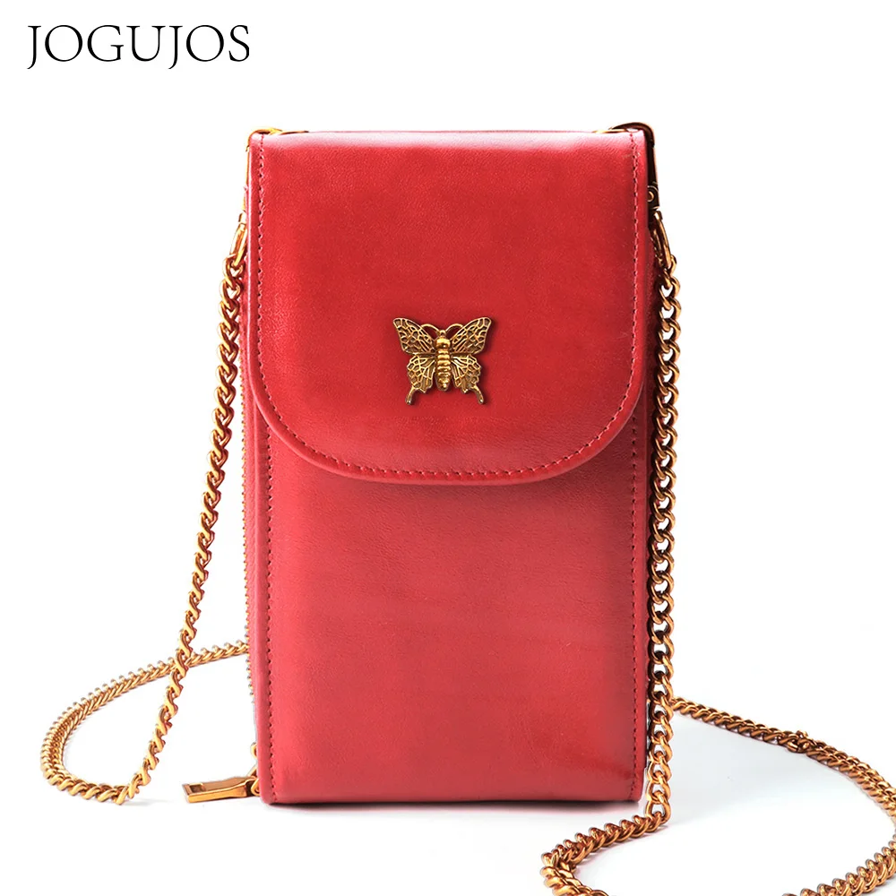 

JOGUJOS Fashion Shoulder bag Messenger bag Cellphone Bag Card Holder Genuine Leather Bag Ladies Tote Bag for Women Brand Handbag