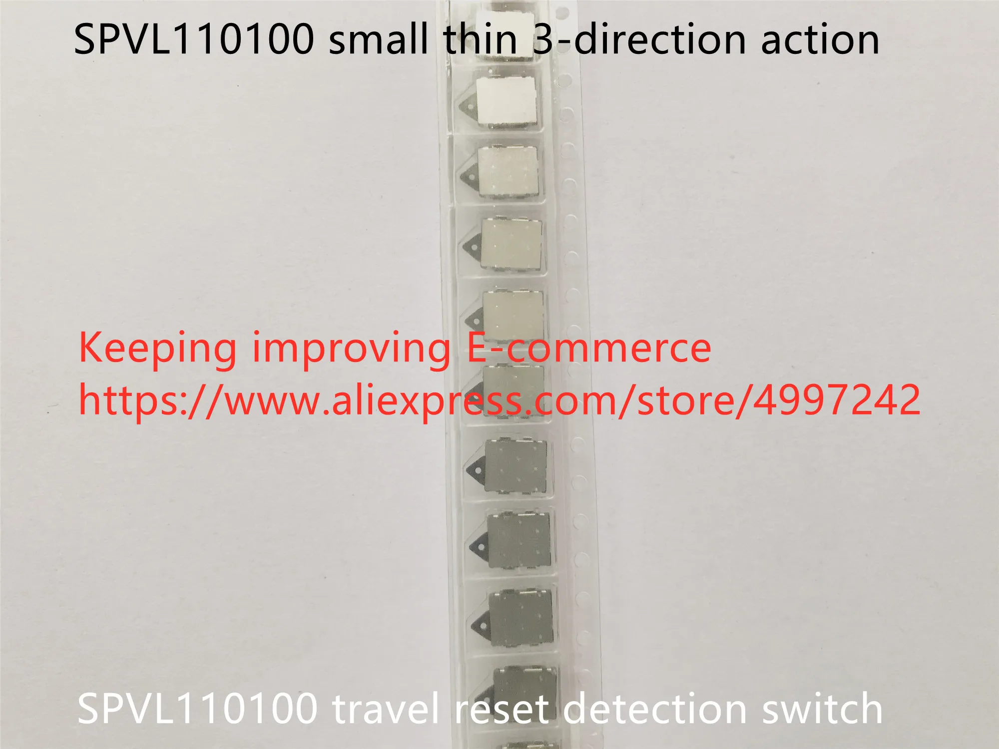 

Оригинальный новый 100% SPVL110100 небольшой тонкий 3-направленный переключатель обнаружения сброса хода SMD