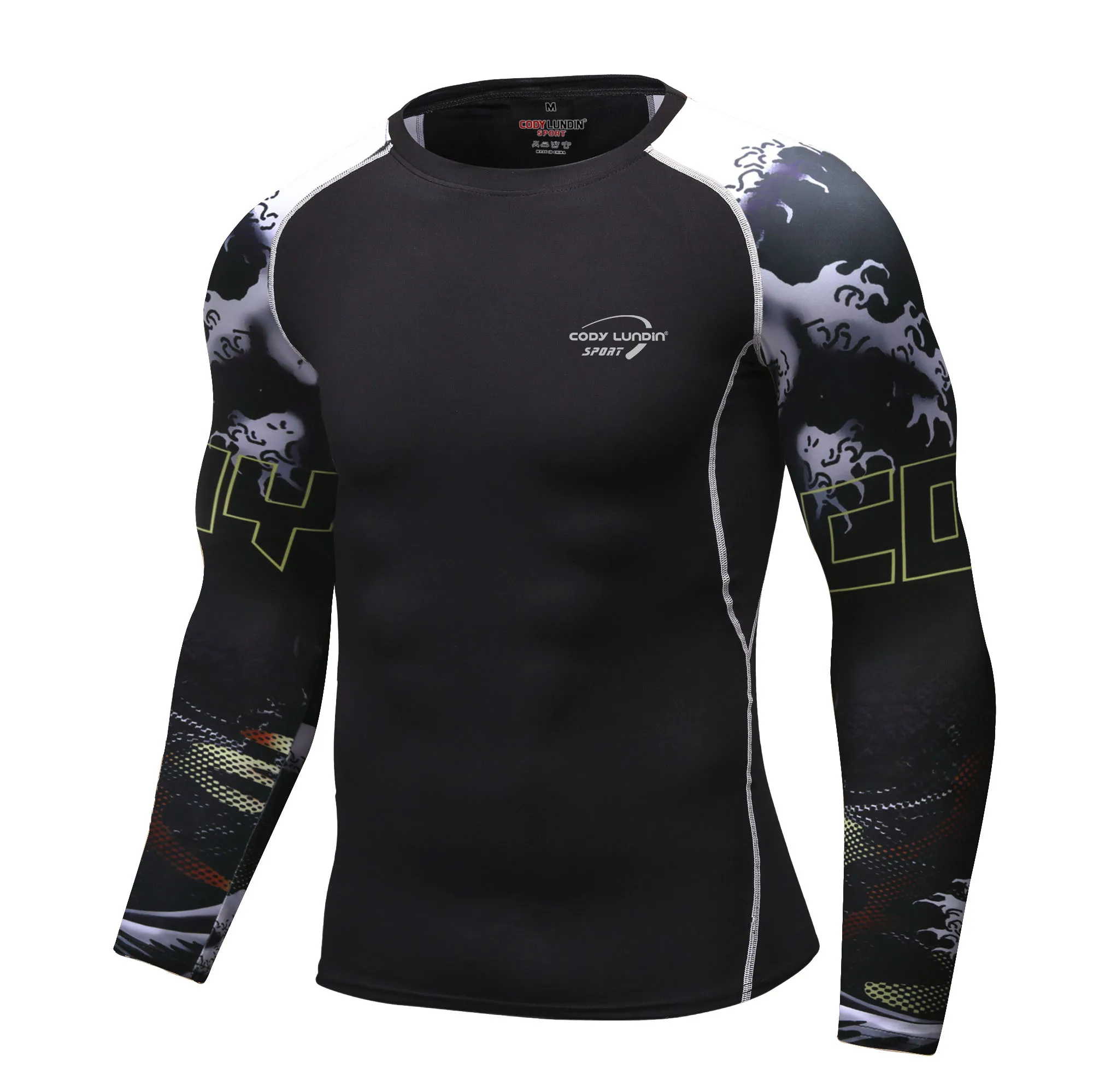 CODY LUNDIN UV Protection Long Sleeve Swim Rashguard For Men Swimsuit Quick Dry Surf Driving Mens Sublimation T Shirt Gym Tops