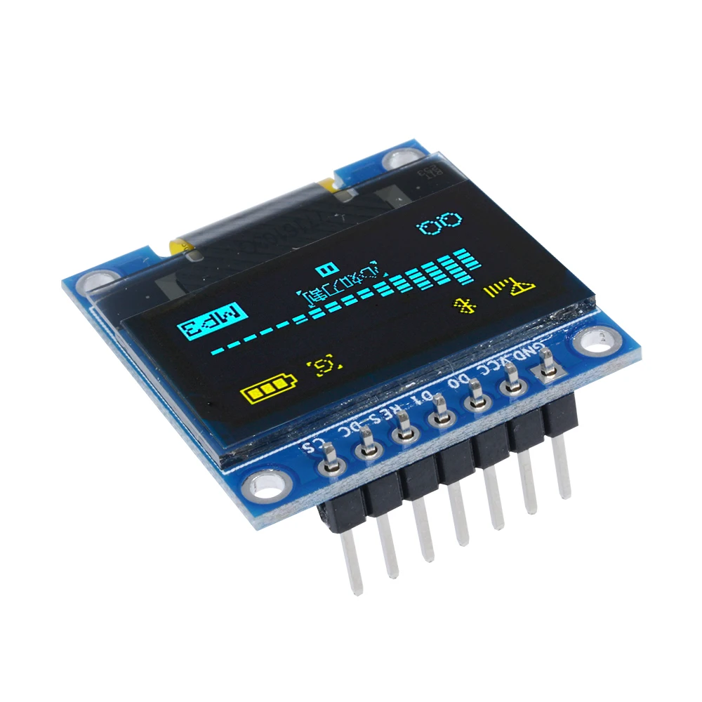 0,96 Inch OLED Modul 7 PIN 128*64 12864 3V-5V 0.96 "SPI Serielle 128X64 OLED LCD LED Display Modul gelb blau für Arduino