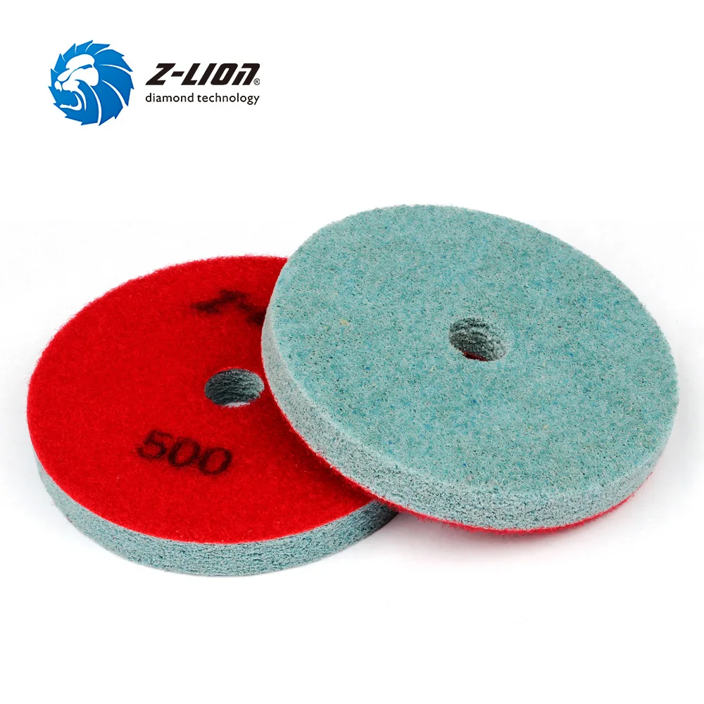 Z-LION 2pcs Diamond Polishing Sponge Marble Granite Concrete Floor Polishing Grinding 4\