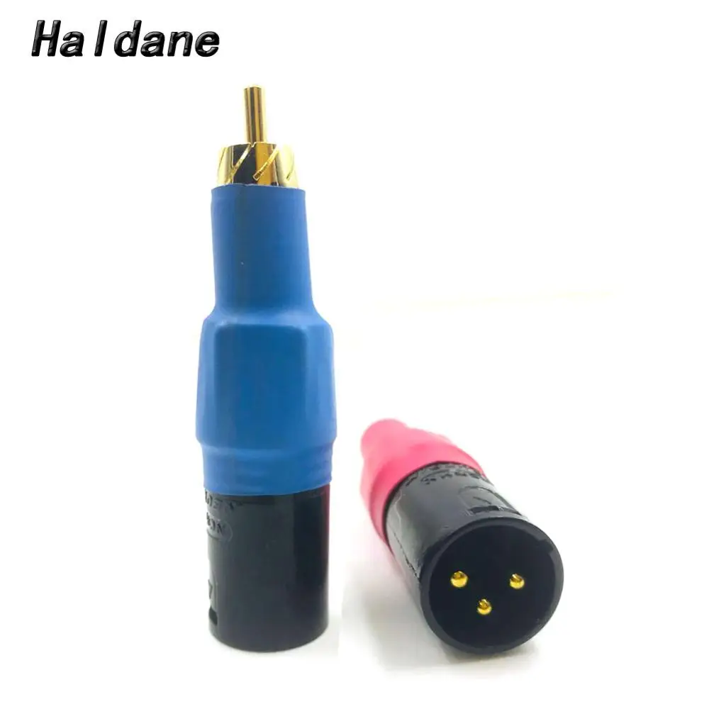 

Haldane pair HIFI Gold Plated 3pin XLR Male to RCA Male Adapter RCA Male to 3pin XLR Male Converter DIY