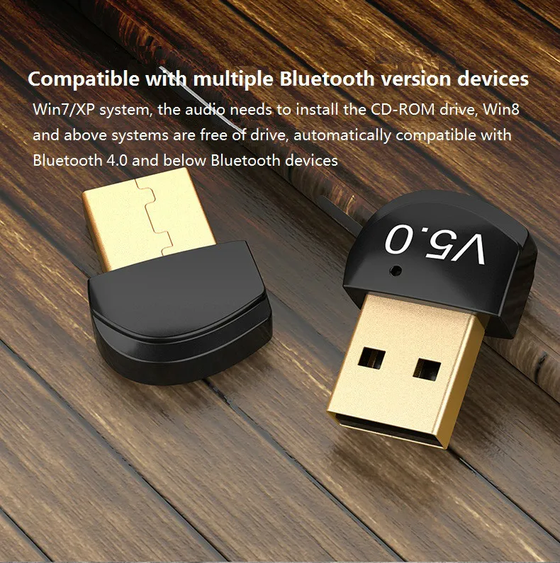 Adaptateur Dongle USB Bluetooth 4.0 pour ordinateur, haut-parleur, souris sans fil, musique, récepteur Audio, transmetteur