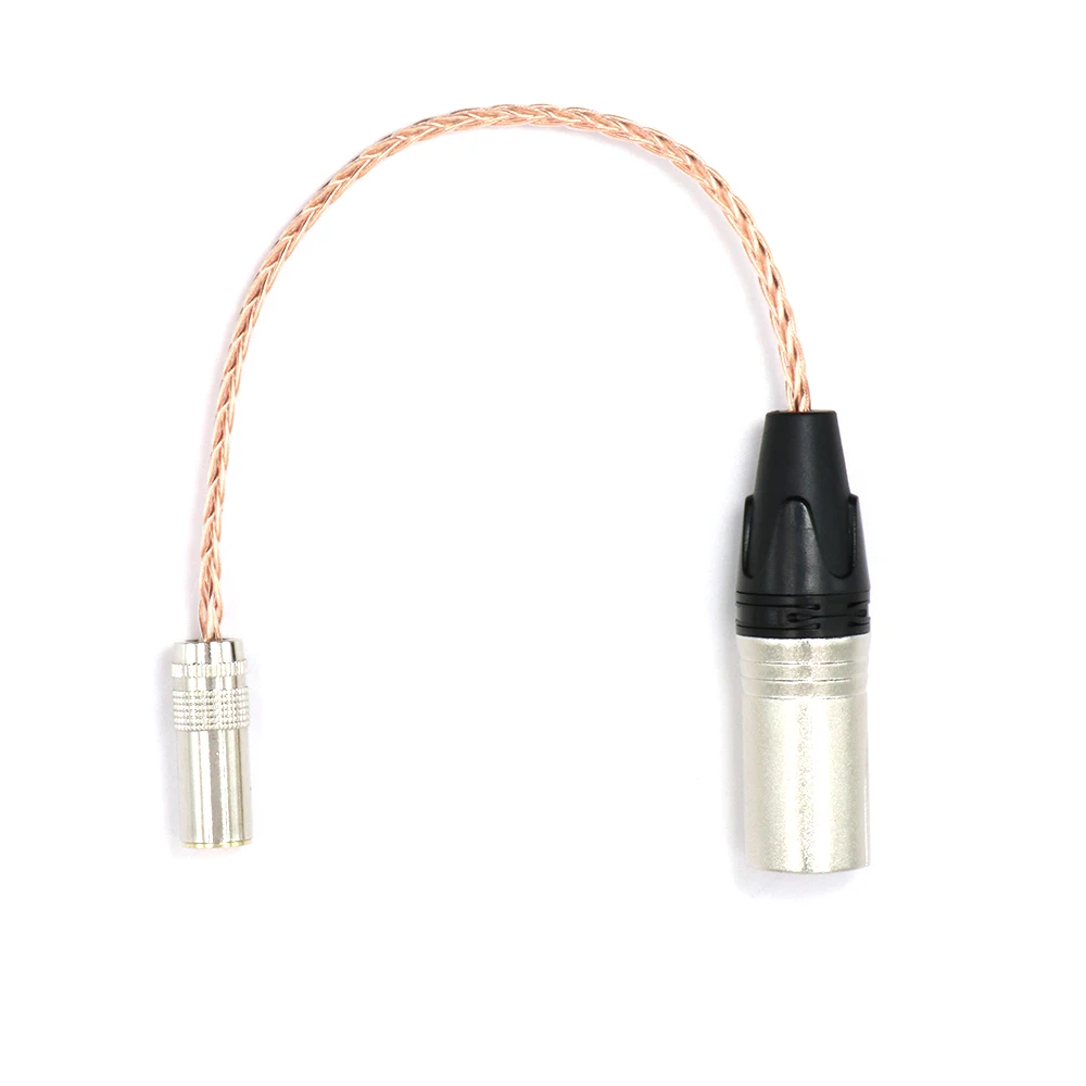 7N OCC Copper 4pin XLR Balanced Male to 4.4mm Balanced Female Audio Adapter Cable 4.4mm TRRS to XLR Balanced Cable Connector