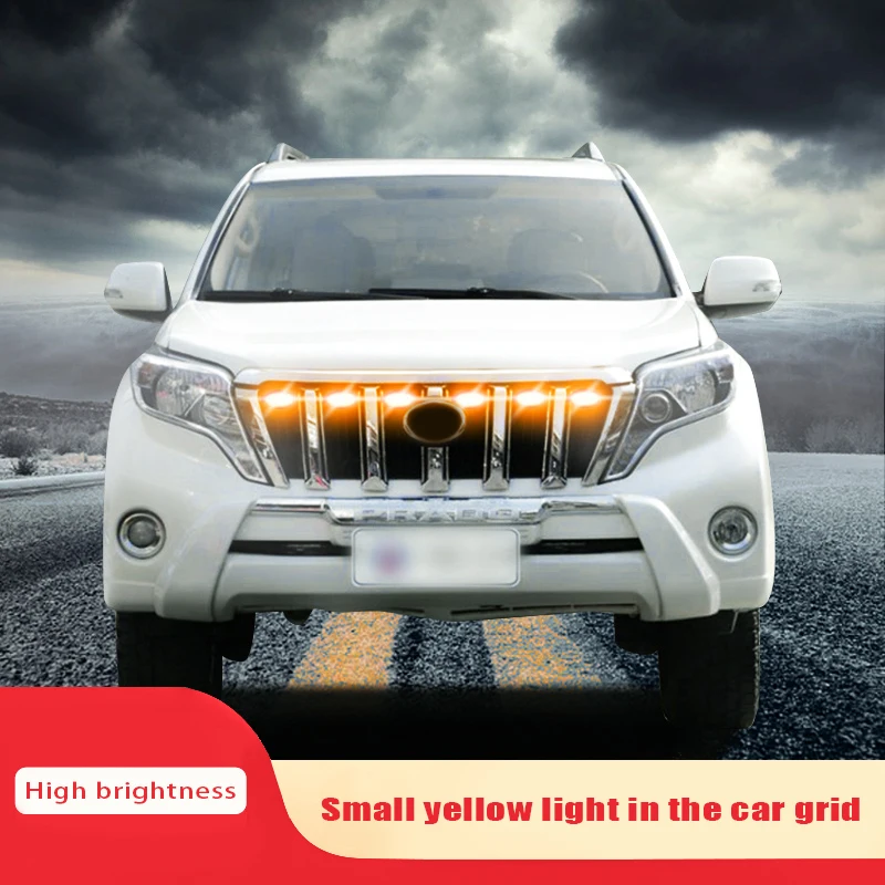 6000K White/Yellow 12v Front Grille Lighting Waterproof Used For Car Toyota Prado w/TRD Pro Grill ONLY Front Grille Lighting DRL