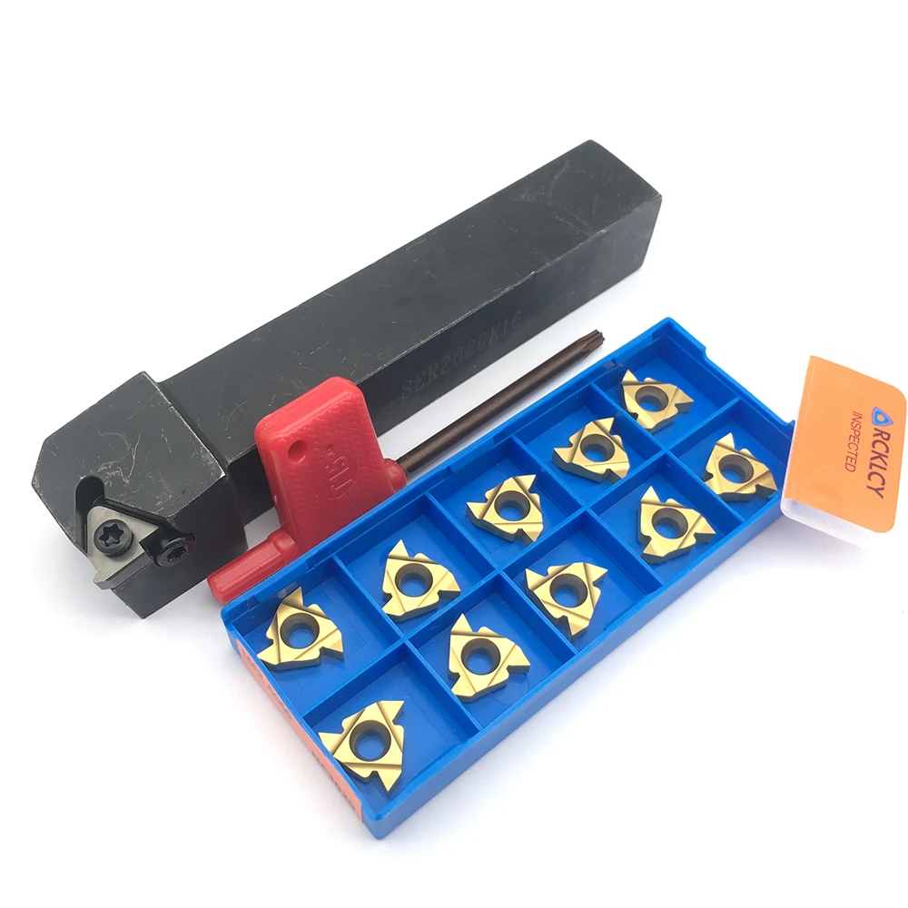 Herramienta de torneado de hilo externo, inserto de carburo, SER1212H16 SER1616H16 SER2020K16 SER2525M16 16ER AG60 AG55 1,0 1,25 1,5 2,0 2,5 3,0