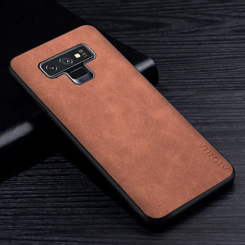 Premium PU Leathe Phone Case for Samsung Galaxy Note 9 Scratch-Resistant Solid Color Cover for Samsung Galaxy Note 9 Case