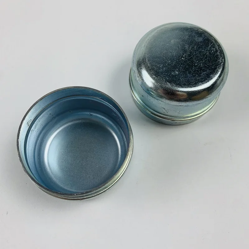 EgoTrailer 2pcs Replacement 50mm Metal Dust Cap Wheel Hub Trailer Bearing Dust Grease Cover