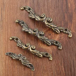 2Pcs 45/65/75mm Jewelry Wooden Box Pulls Handles Vintage Furniture Handles Drawer Cabinet Handles Knob Hardware with Screws