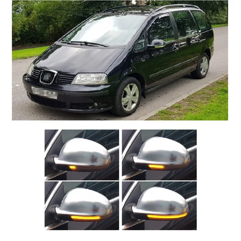 for Seat Alhambra 2009 2010 Dynamic LED Indicator Rearview Mirror Turn Light Signal RepeaterCar Styling Accessories