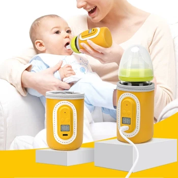 USB 아기 병 따뜻하게 휴대용 여행 우유 따뜻하게 먹이 병 난방 커버 2021 새로운