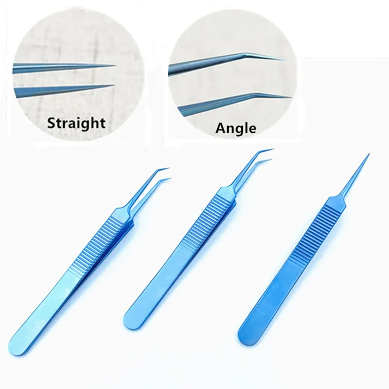 Titanium Hair Transplant Tweezer  Angle/Straight 115mm Fue Hair Transplant Forceps