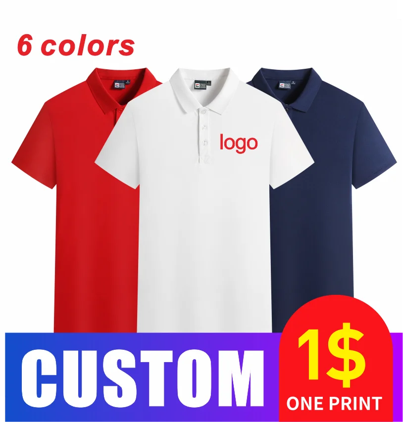 Summer Casual Men And COCT Women Cheap Polo Shirts Custom Logo Embroidery Printing Personalized Design 6 Colors Top