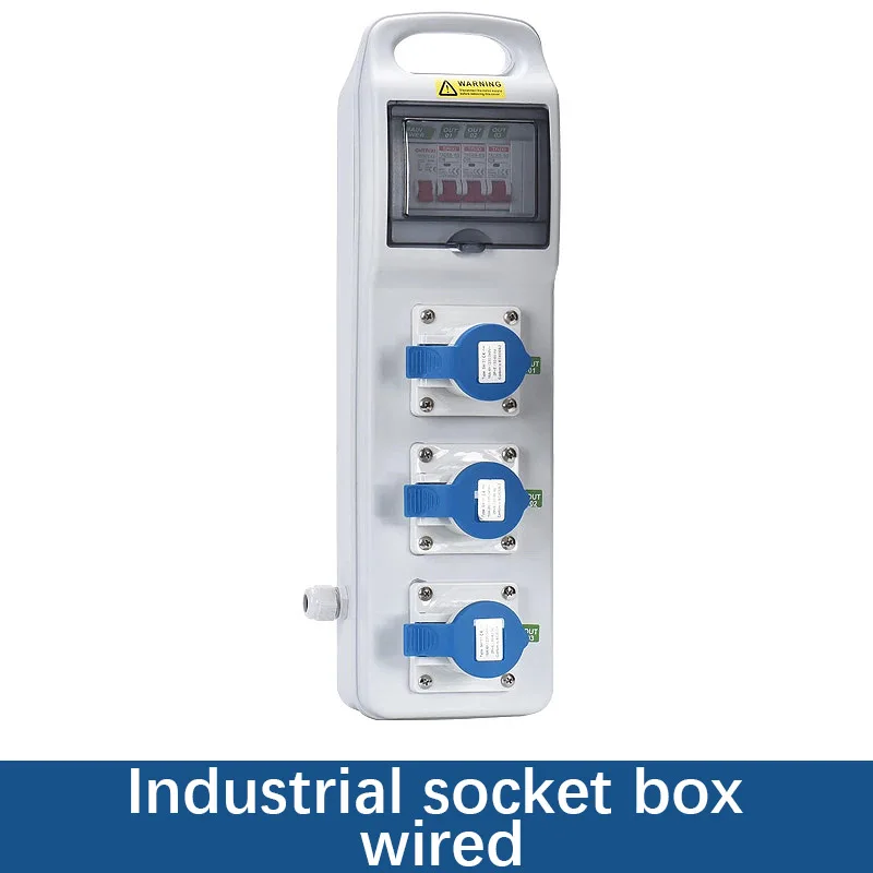 Waterproof Industrial socket box Outdoor Wall Distribution Box With MCB RCBO Switch 220V 380v 16A 32A Power Supply  Charging