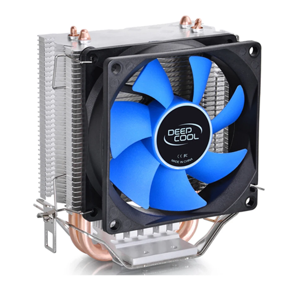 DEEPCOadvocate-Refroidisseur CPU ICE EDGE MINI elasticity V2.0, 2 caloducs, avec ventilateur de refroidissement CPU 80mm, pour intel LGA 775 1155 1156 AMD AM4 AM3