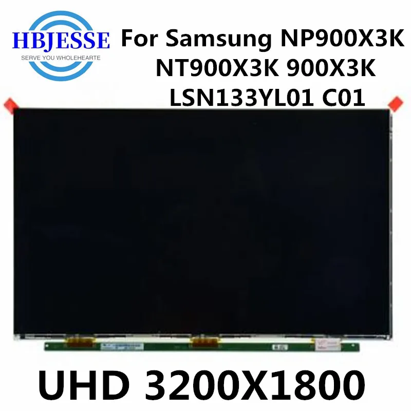 

LSN133YL01-C01 Original New For Samsung NP900X3K Np940X3G 13.3 inch LCD Screen Display Panel glass LSN133YL01-001