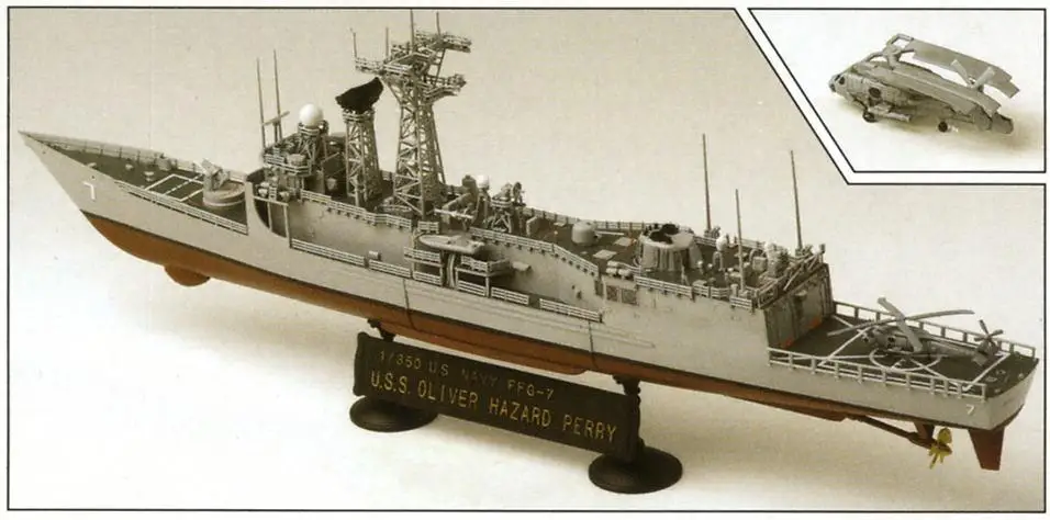 Academy AC14102 1/350 scale USS OLIVIER HAZARD PERRY FFG-7 model kit