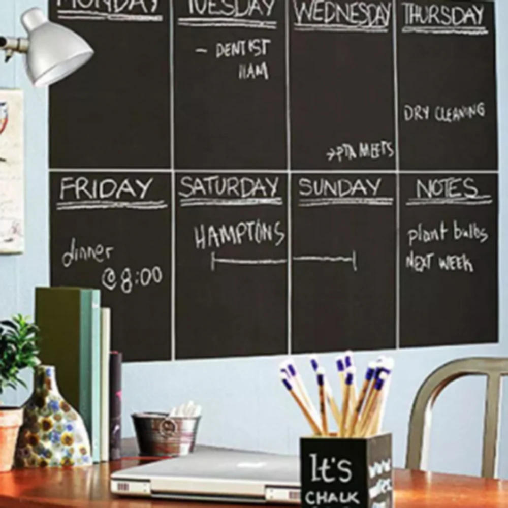 Chalkboard Wall Sticker Removable Drawing Writing Teaching Board For Office School Home Decor