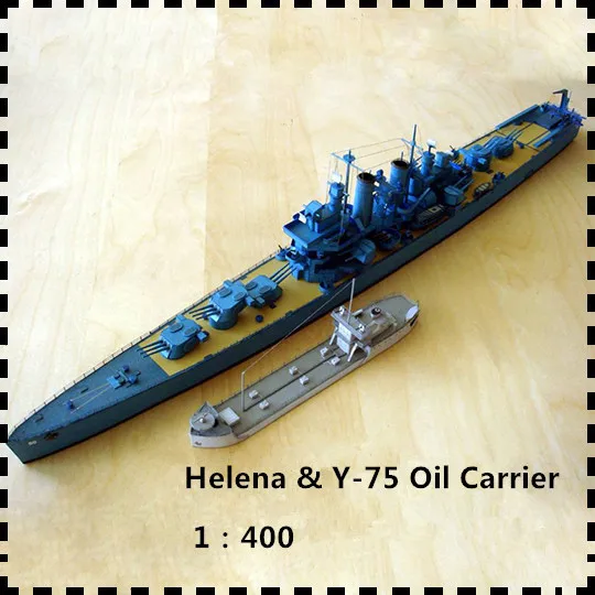 

1:400 Scale USS Helena Light Cruiser Y-75 Oild Carrier Handcraft Paper Model Kit Handmade Toy Puzzles