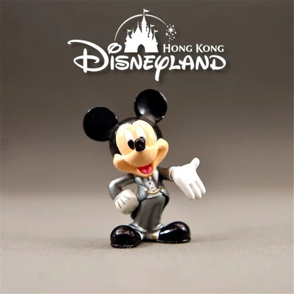 Disney Mickey Mouse silver 7cm mini Action Figures Doll Toys model children room Decoration for gift