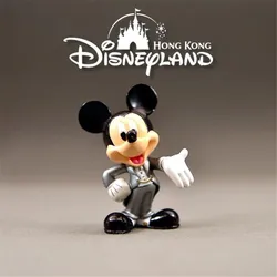 Disney Mickey Mouse silver 7cm mini Action Figures Doll Toys model children room Decoration for gift