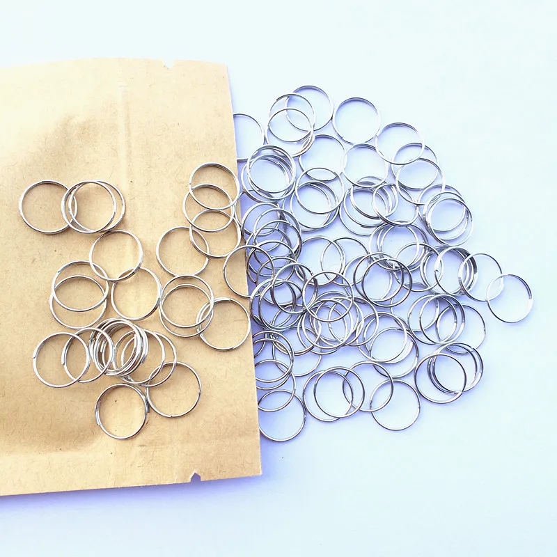 Top Quality 50pcs 12mm Chrome Stainless Steel Jump Chrome Rings Curtain Accessories Hanging Pendants Octagon Beads Connectors