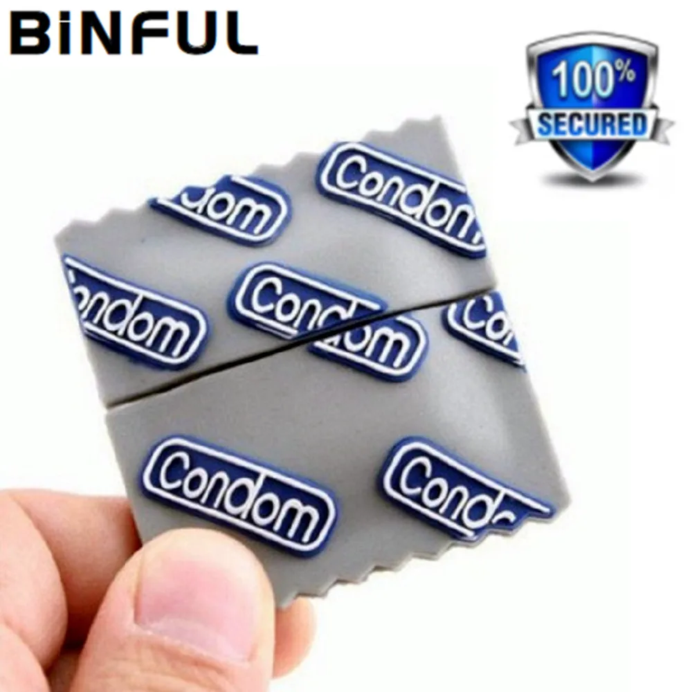 BiNFUL Usb Flash Drive Condoms Pen Drive 4GB 8G 16G Flash Memory Card Pendrive 32GB 64GB 128GB 256GB Memory Stick U Disk Cle Key