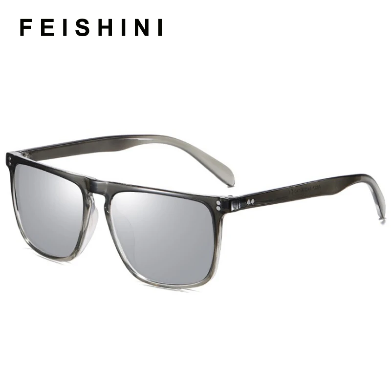 Feishini COOL Avengers الاستقطاب النظارات الشمسية الرجال مربع سيارة نظارات للقيادة رؤية يومية المشاهير النظارات رجل