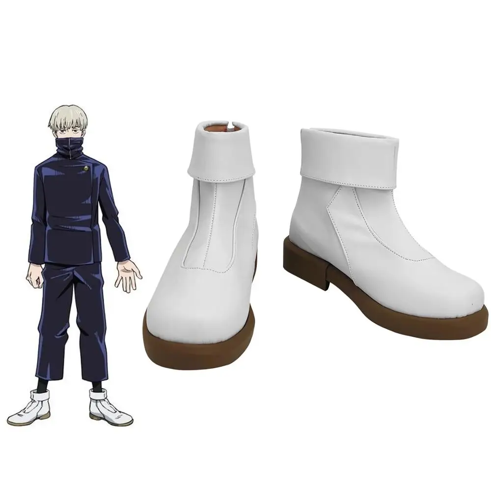 

Anime Jujutsu Kaisen Toge Inumaki Cosplay Boots White Leather Shoes Custom Made Any Size