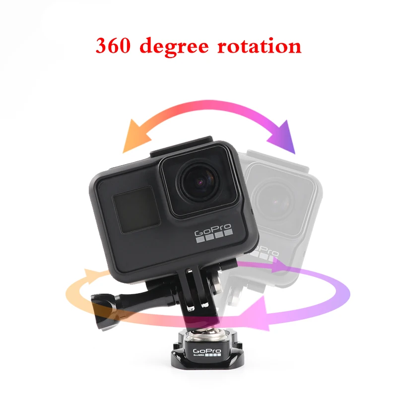 Per accessori GoPro nuova base originale hero8/6/5 casco universale con testa a sfera in sella a rotazione di 360 gradi (senza confezione)