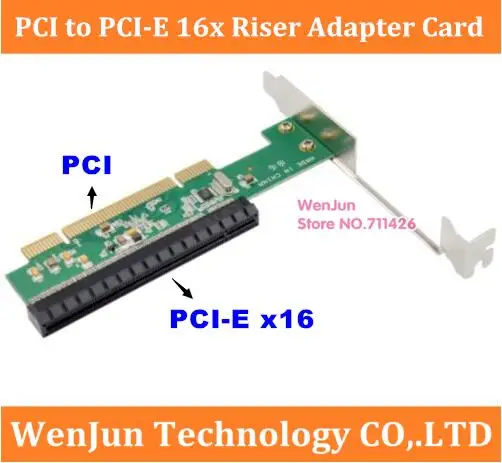 

Free Shipping PCI to PCI-E x16 Riser Adapter Card PCI-E to PCI Extender Convert PEX8111