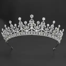 Classic Zirconia Royal Replica Granny’s Tiara for Wedding,Crystal Princess Tiaras Crown for Bride Hair Jewelry CH10364