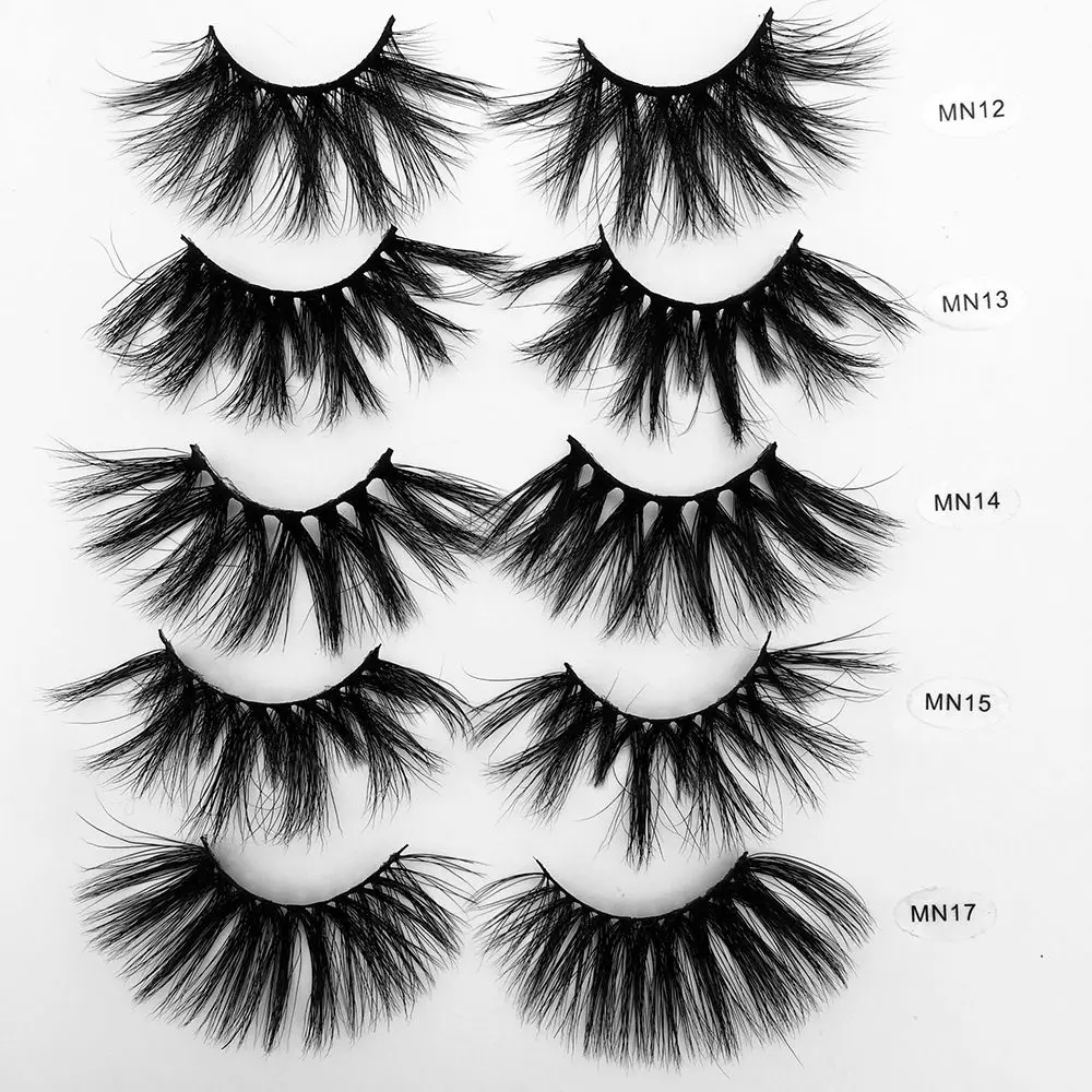 SKONHED 1 Pair Beauty Makeup Dramatic Thick Long Handmade 27mm Lashes Eye Lash Extension 3D Soft Mink Hair False Eyelashes